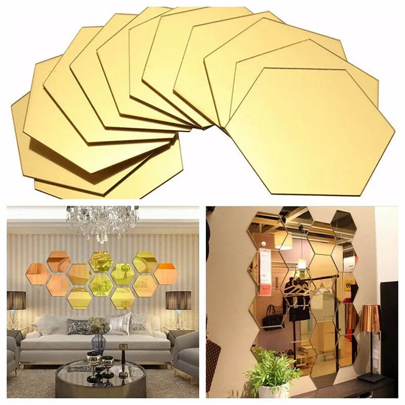 12pcs Autocollants Muraux Miroir | 12pcs Mirror Wall Stickers